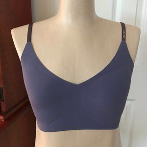 Calvin Klein Lightly Lined Triangle Bra Purple Size Small